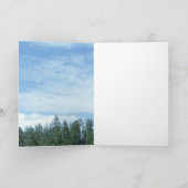 Gold Thor Hammer trees greeting card カード (内部)