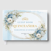 Gold Tiara Boho Quinceañera Guest Book Cover ゲストブック (正面)