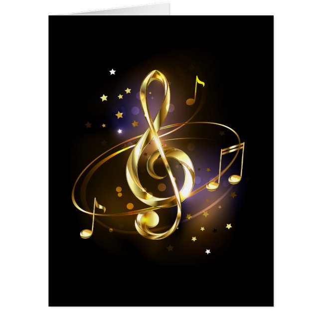 Gold Treble Clef Music (正面)