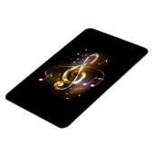 Gold Treble Clef Music マグネット (左側)