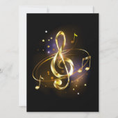 Gold Treble Clef Music 案内状 (正面)
