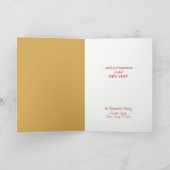 Gold Tree Chihuahua Puppy Dog Christmas Card シーズンカード (内部)