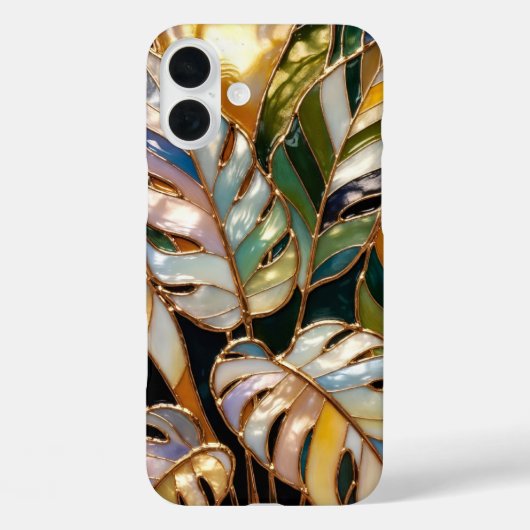 Gold Tropical Leaf Luxury Phone Case Case-Mate iPhoneケース (裏面)