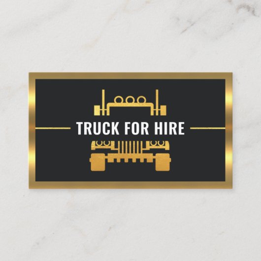 Gold Truck Border Frame Trucker 名刺 (正面)