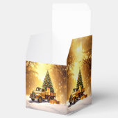 Gold Truck Christmas Tree Holiday Favor Box フェイバーボックス (オープン)