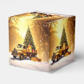Gold Truck Christmas Tree Holiday Favor Box フェイバーボックス (裏面サイド)