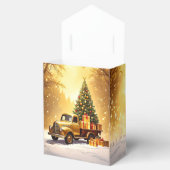 Gold Truck Christmas Tree Holiday Gift Box フェイバーボックス (オープン)