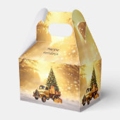 Gold Truck Christmas Tree Holiday Gift Box フェイバーボックス (裏面サイド)