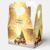 Gold Truck Christmas Tree Holiday Gift Box フェイバーボックス (オープン)