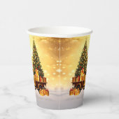Gold Truck Christmas Tree Holiday Paper Cups 紙コップ (右)
