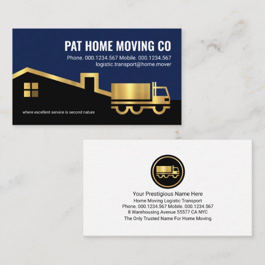 Gold Truck Moving Home 名刺 (正面/裏面)