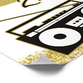 Gold Two Legit Two Quit Hip Hop Welcome Sign ポスター (角)