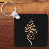 Gold Unalome キーホルダー (正面)