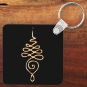 Gold Unalome キーホルダー (裏面)