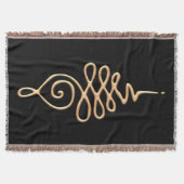 Gold Unalome スローブランケット (正面)