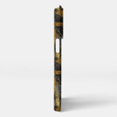 Gold und schwarz Grunge 1 iPhoneケース (右側面)