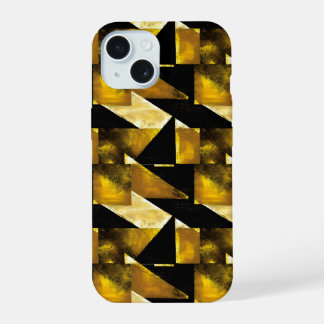 Gold und schwarz Grunge 7 iPhone 15ケース