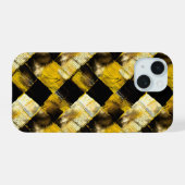 Gold und schwarz Grunge 9 iPhone 15ケース (裏面横)