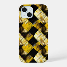 Gold und schwarz Grunge 9 iPhone 15ケース