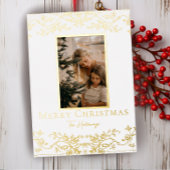 Gold Vines One Photo Foil Holiday Card 箔シーズンカード