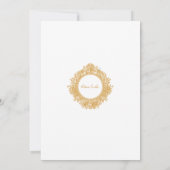Gold Vintage Ornate Border Wedding 招待状 (裏面)