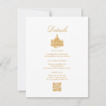 Gold Vintage Ornate Border Wedding Details