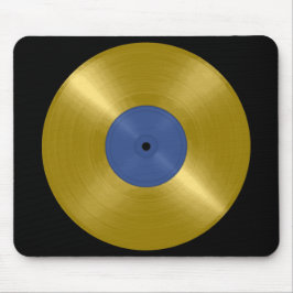 Gold Vinyl Record Album マウスパッド