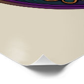 Gold Violet Teal Hamsa w/ Turquoise Third Eye ポスター (コーナー)