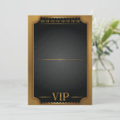 GOLD VIP チケットパス 誕生日招待状（空白） 招待状 (スタンド正面)