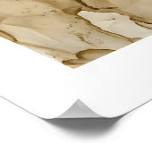 Gold Wall Art Print Liquid Metal Look - Soft ポスター (角)