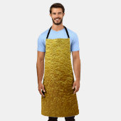 Gold wall texture designabstract, ancient, antique エプロン (着用した状態)