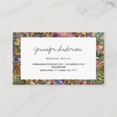 Gold watercolor and nebula mandala 予約カード (裏面)