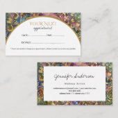 Gold watercolor and nebula mandala 予約カード (正面/裏面)