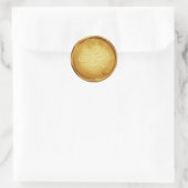 Gold Wax Seal Stickers Initials Wedding Envelope ラウンドシール (バッグ)