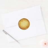 Gold Wax Seal Stickers Initials Wedding Envelope ラウンドシール (封筒)