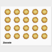 Gold Wax Seal Stickers Initials Wedding Envelope ラウンドシール (シート)