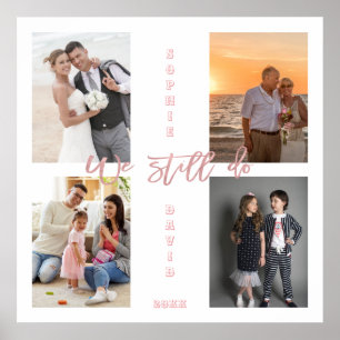 Gold We Still Do Renew the Vows Photo Collage ポスター