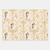 Gold Wedding Pattern ラッピングペーパーシート (正面2)