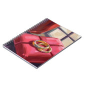 Gold Wedding Rings Watercolor ノートブック (左側)