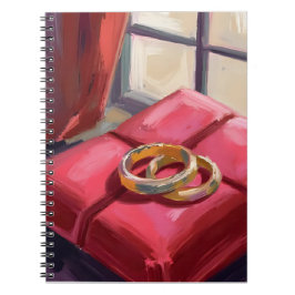 Gold Wedding Rings Watercolor ノートブック