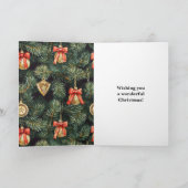 Gold Western Red Hair Cowgirl Christmas  カード (内部)