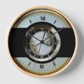 gold white and black modern clock 壁時計 (正面)