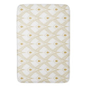 Gold & white art-deco seamless pattern 3 バスマット (正面縦)