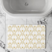 Gold & white art-deco seamless pattern 3 バスマット