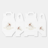 Gold White Christmas Reindeer フェイバーボックス (見開き)
