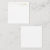 Gold & White Consultant Attorney at Law Profession ノートカード (正面/裏面)