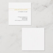 Gold & White Consultant Attorney Profession Matte  スクエア名刺 (正面/裏面)