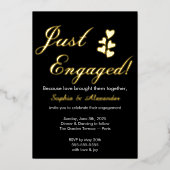 Gold & White Foil Engagement Invitation 箔招待状 (正面)