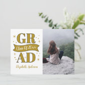 Gold & White Graduation 案内状 (スタンド正面)