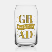 Gold & White Graduation Party ガラス缶 (正面)